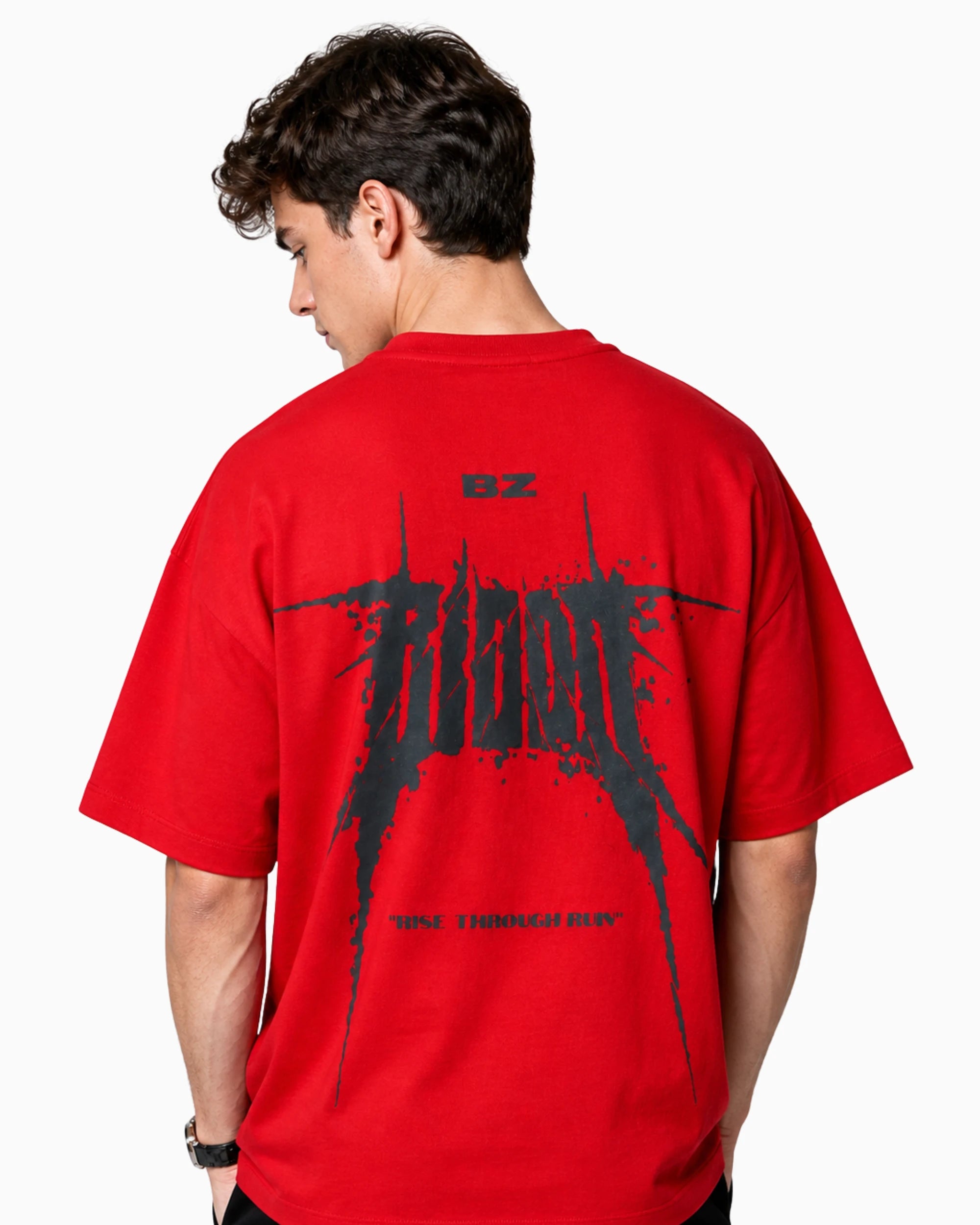 Over Sized Boxy Fit Tee - Red