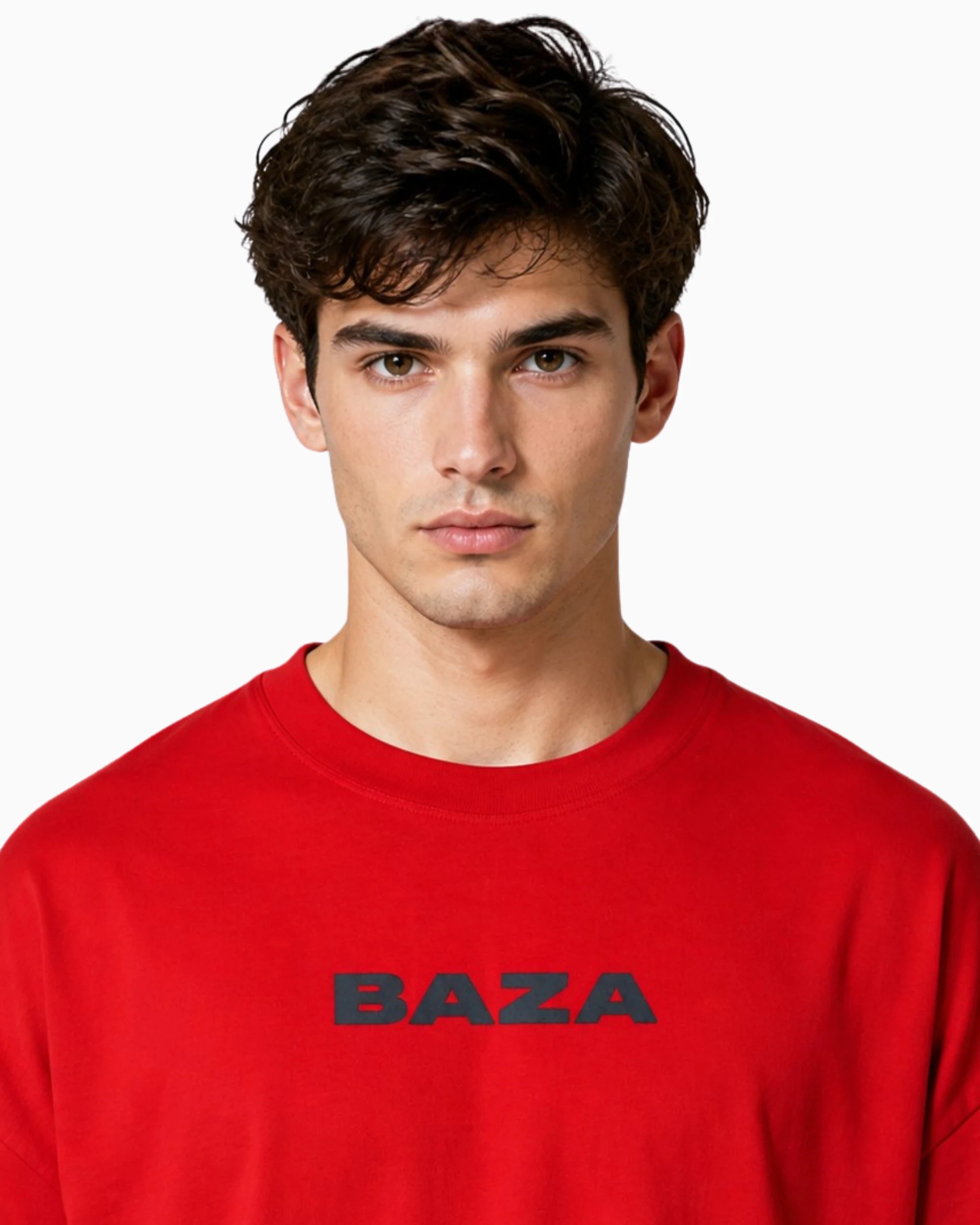 Over Sized Boxy Fit Tee - Red