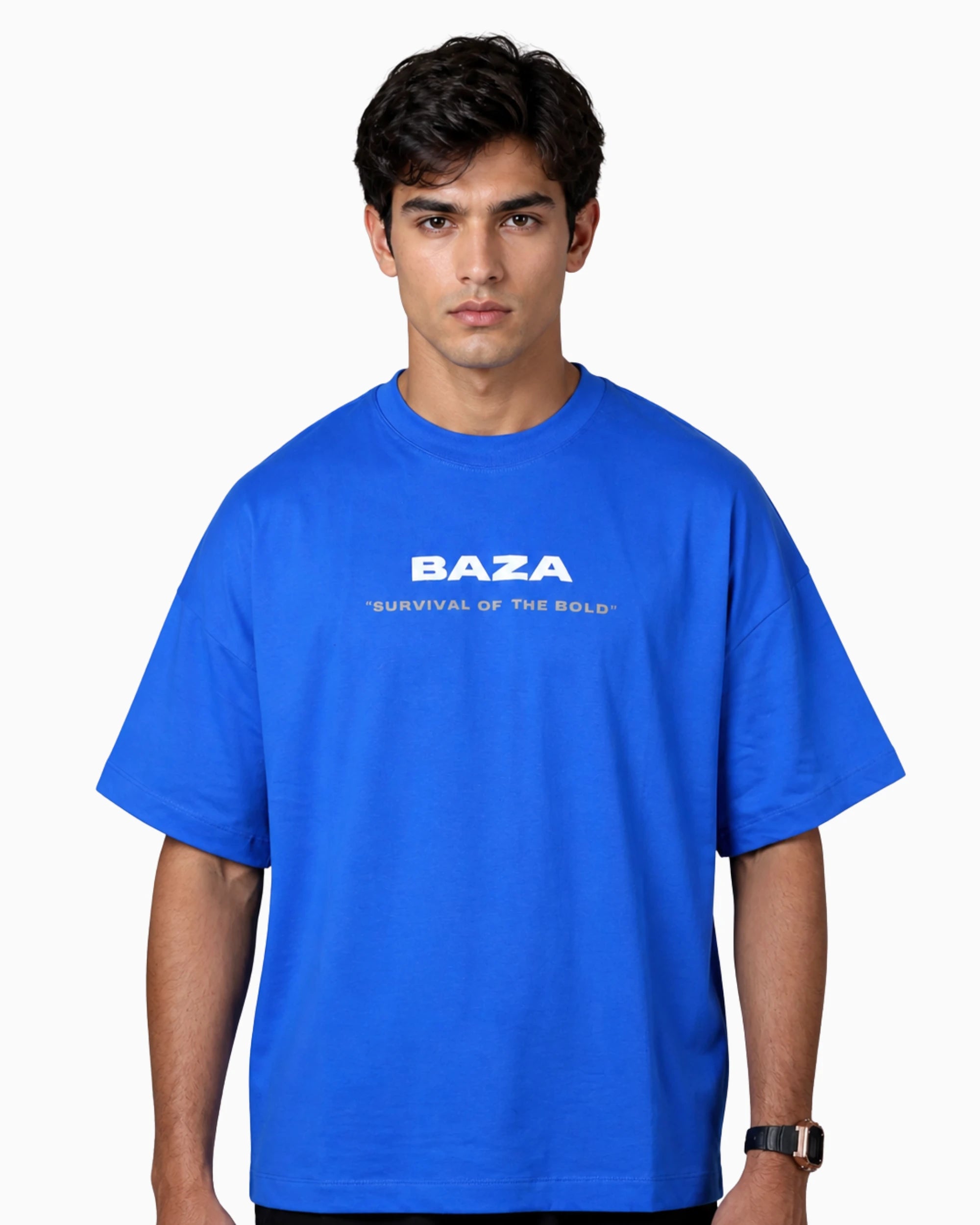 Over Sized Boxy Fit Tee - Royal Blue
