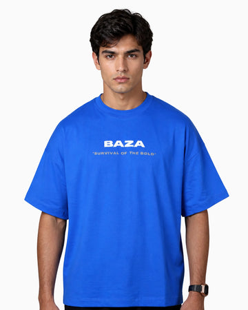 Over Sized Boxy Fit Tee - Royal Blue