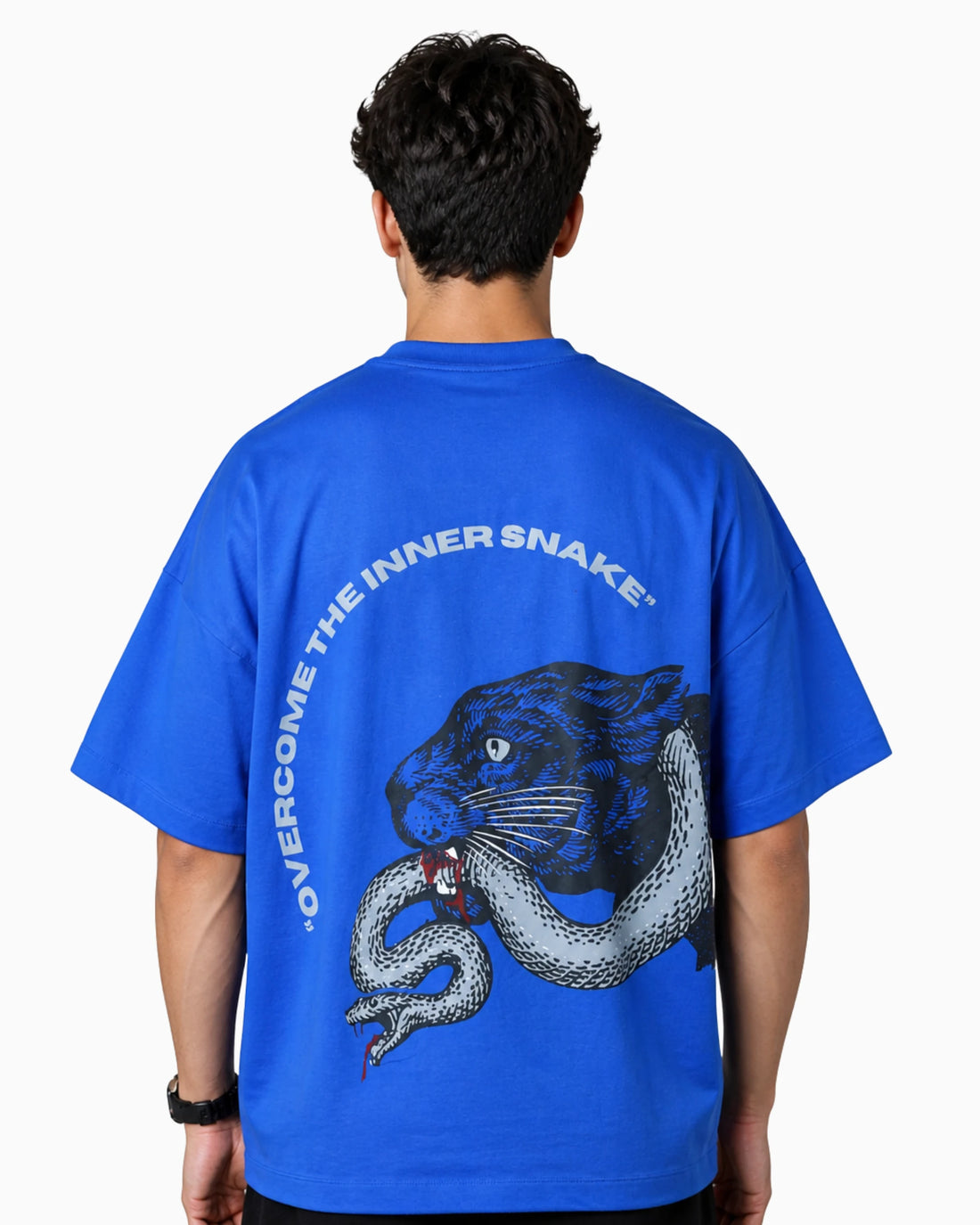Over Sized Boxy Fit Tee - Royal Blue