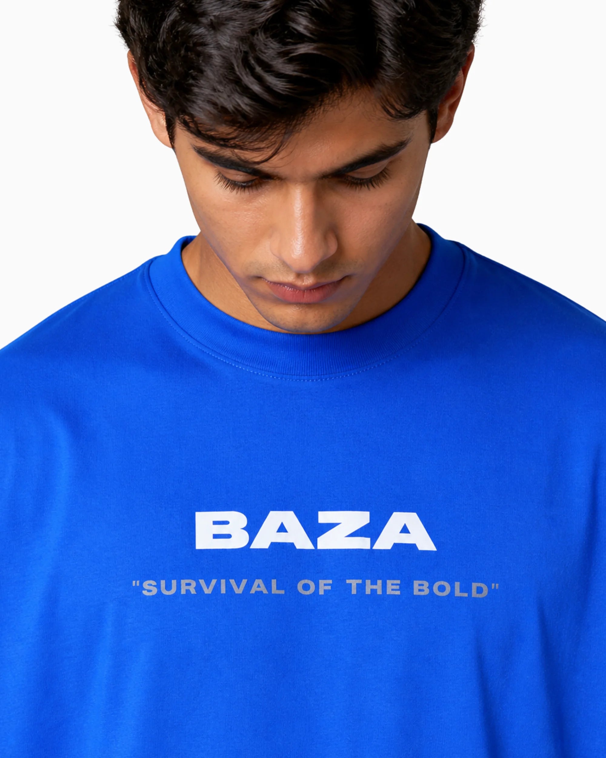 Over Sized Boxy Fit Tee - Royal Blue