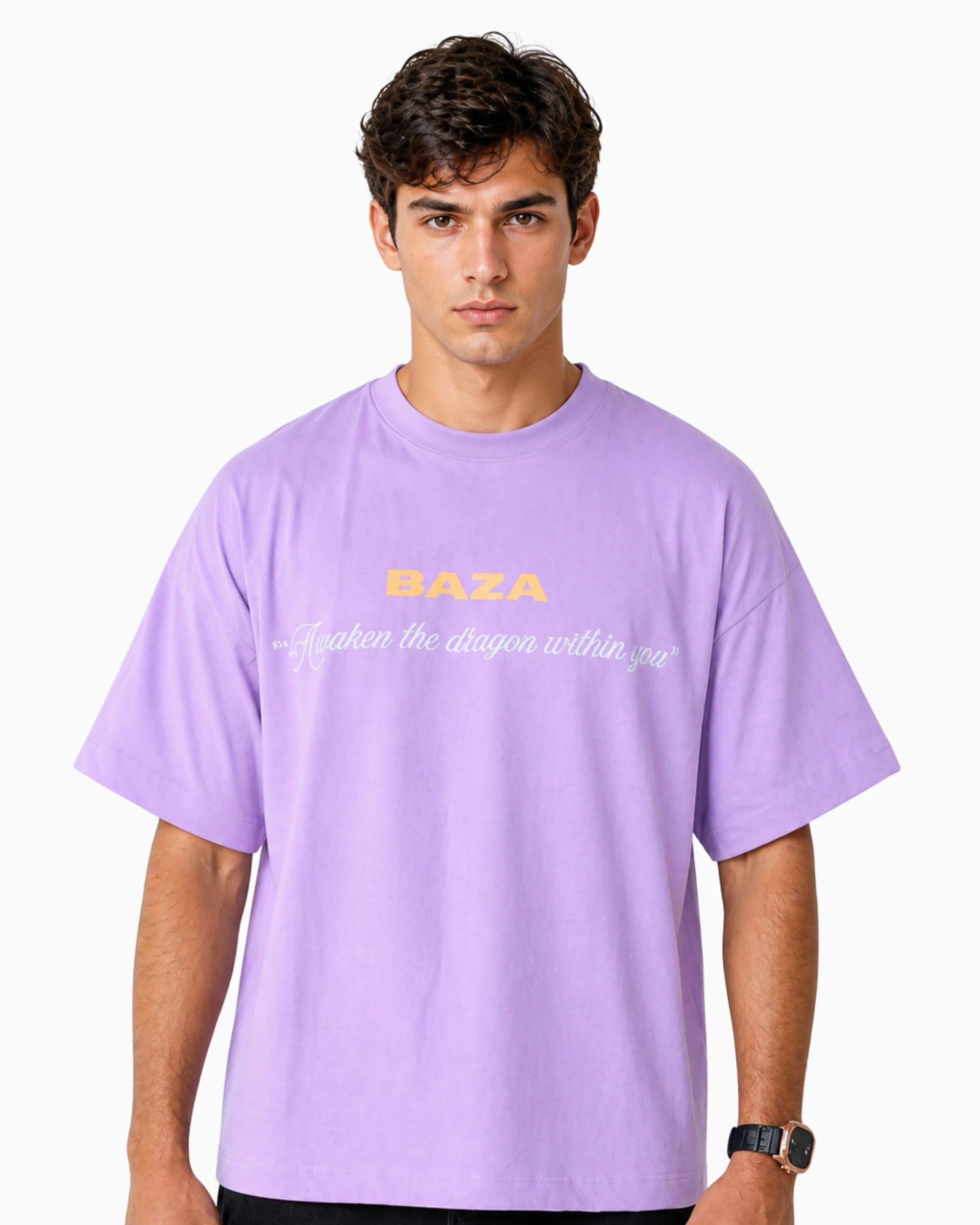 Over Sized Boxy Fit Tee - Lavender