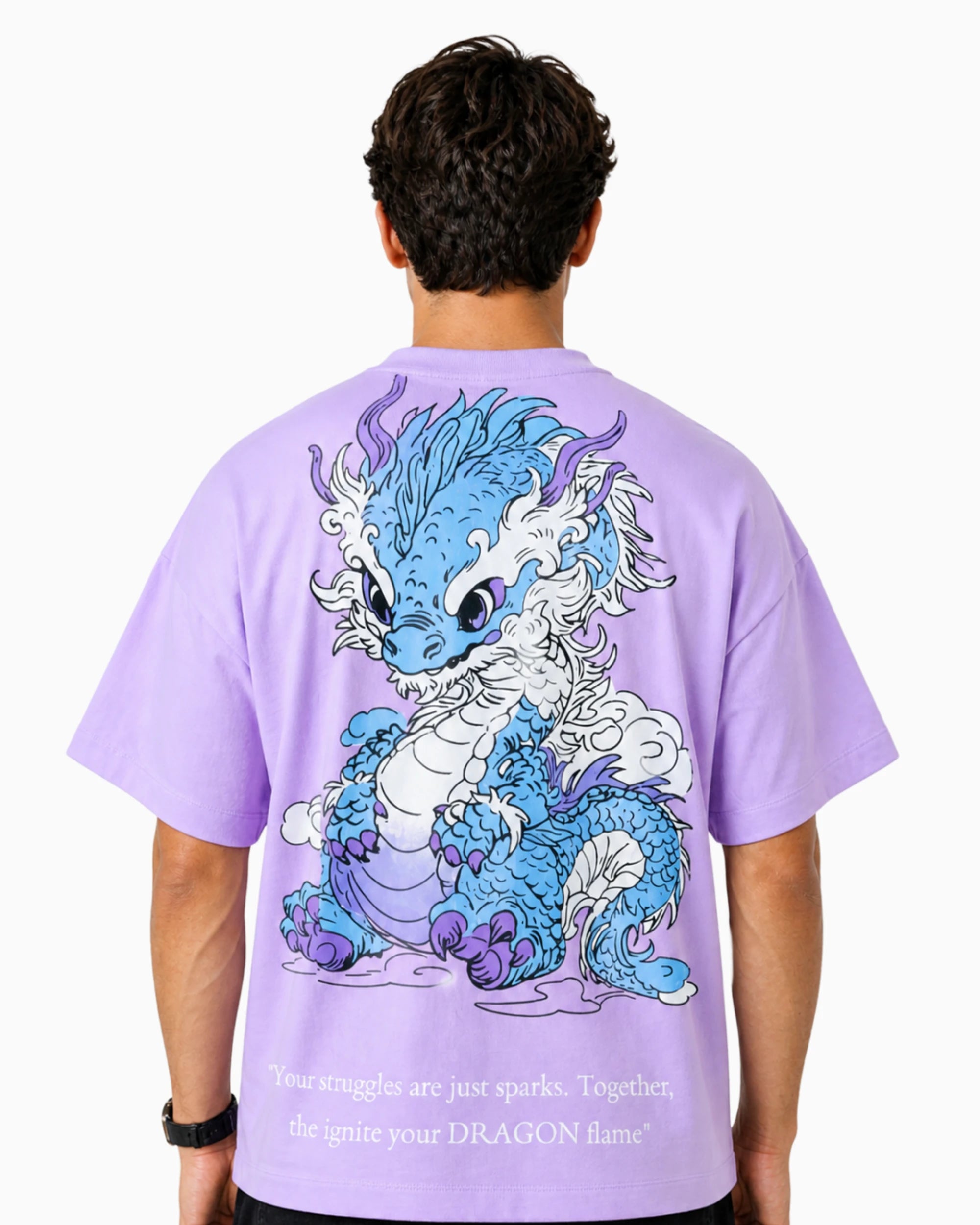 Over Sized Boxy Fit Tee - Lavender