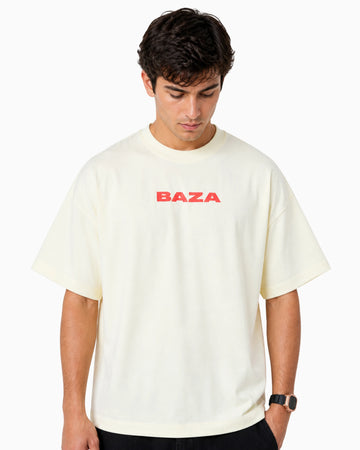 Over Sized Boxy Fit Tee - Cream