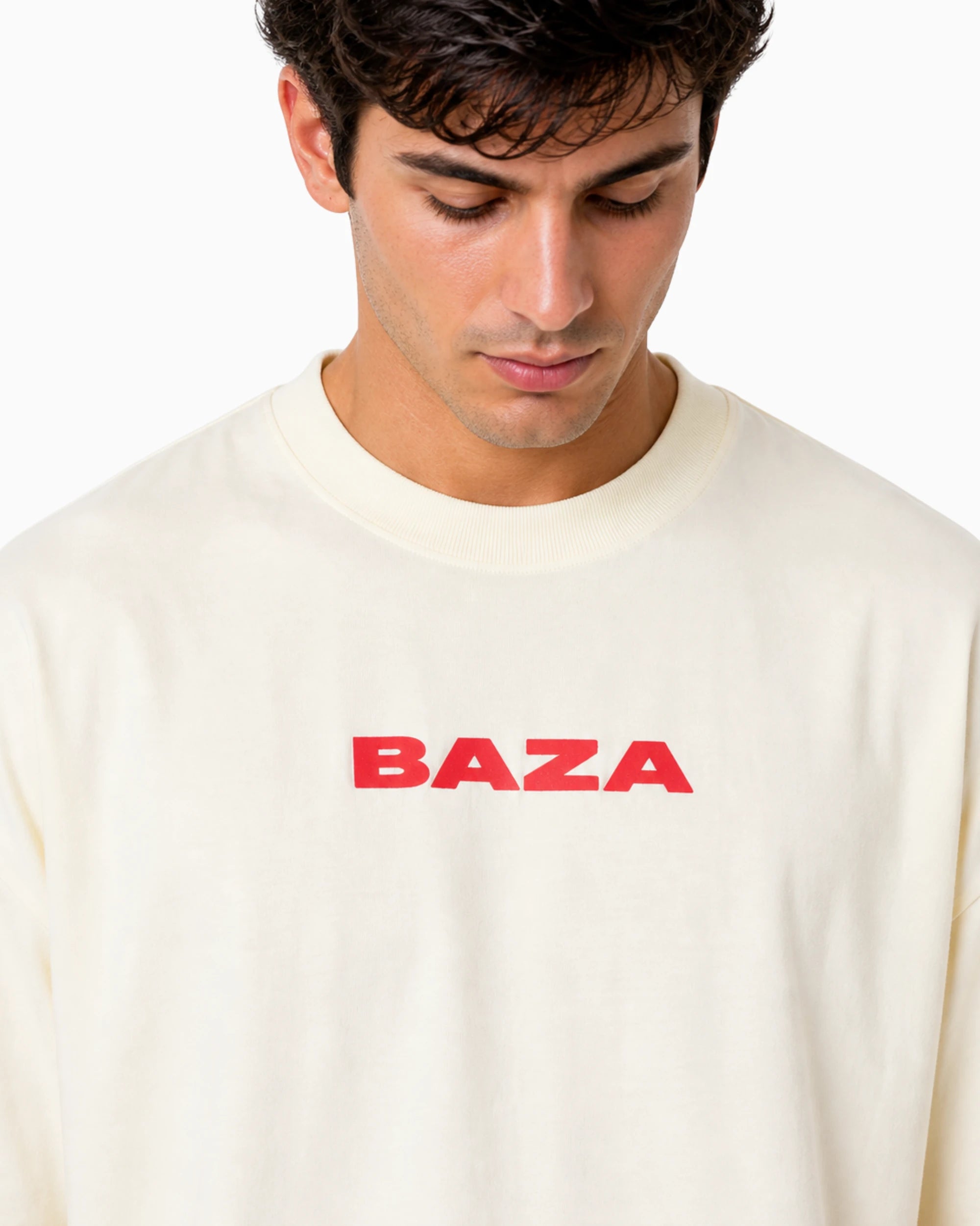 Over Sized Boxy Fit Tee - Cream
