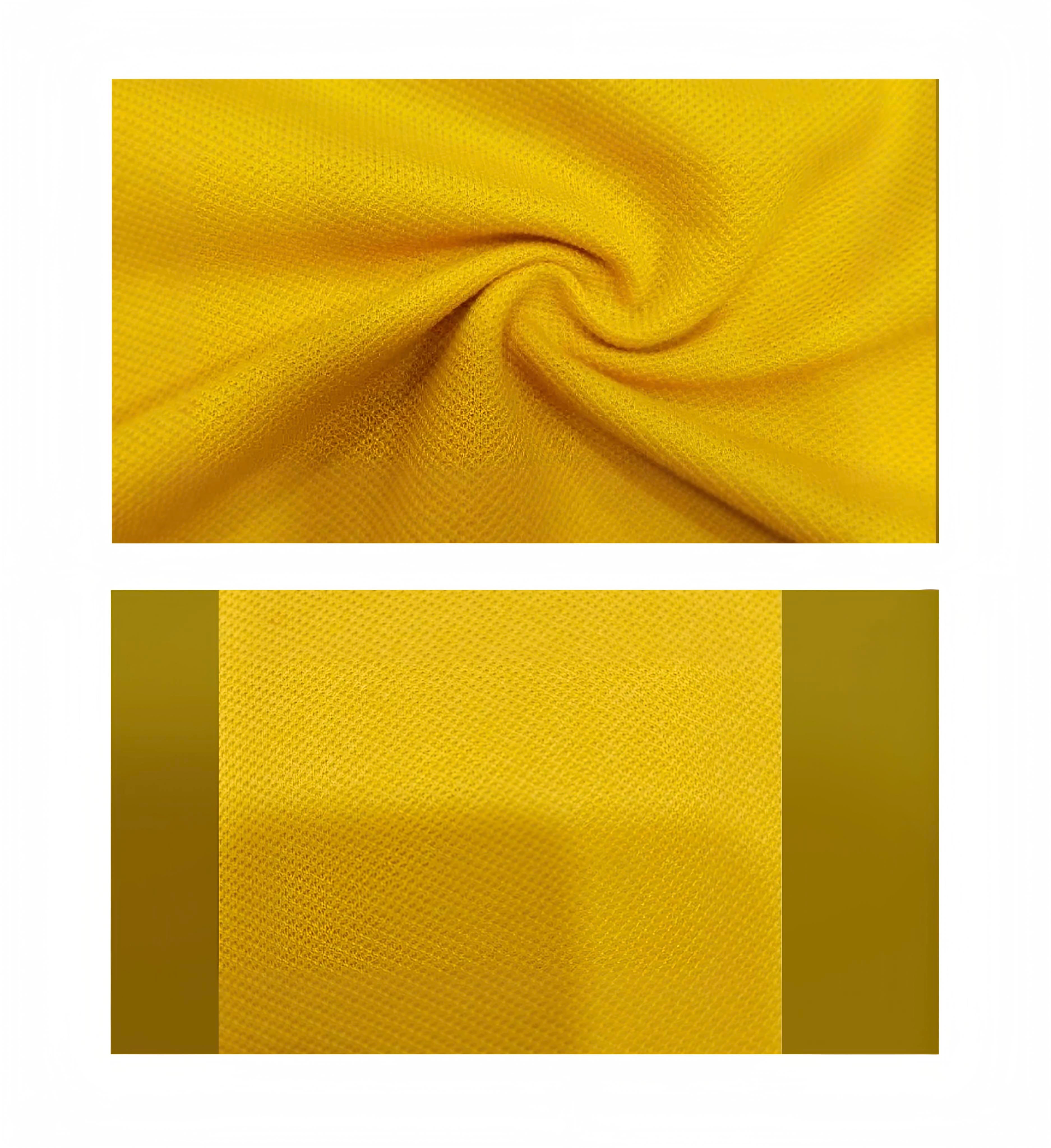 Mustard yellow pique polo T-shirt