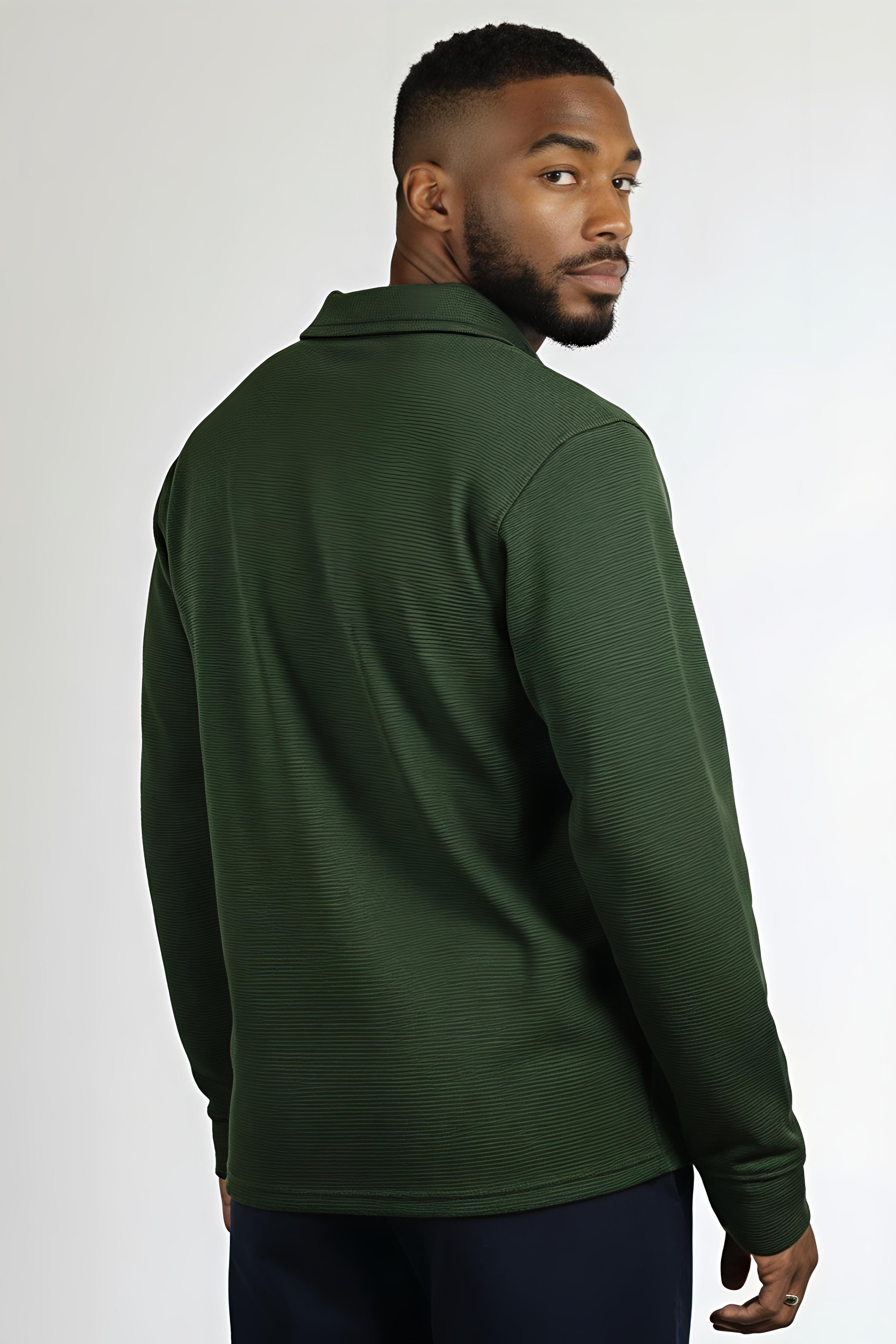 Olive Johny collar polo shirt